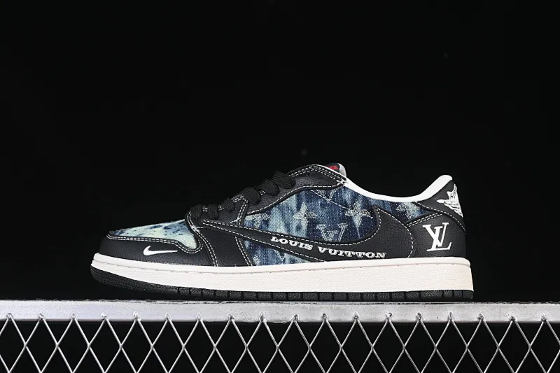 All Categories Air Jordan Jordan Series Basketball Shoes Air Jordan 1 Low High-end Customized Low-top Shoes Travis Scott x Fragment Design x Air Jordan 1 Low OG SP AJ1 Joe 1 LV Joint Retro Denim Low-top Cultural Casual Shoes LD2028-045